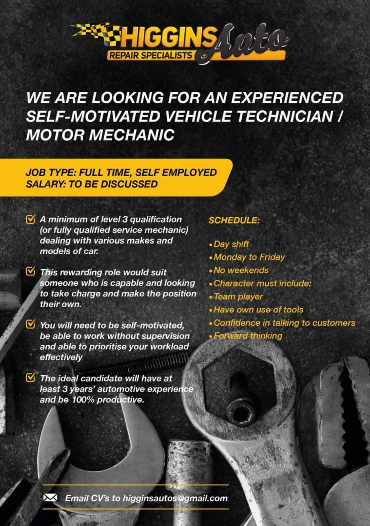 Higgins Autos Jobs